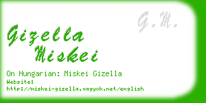 gizella miskei business card